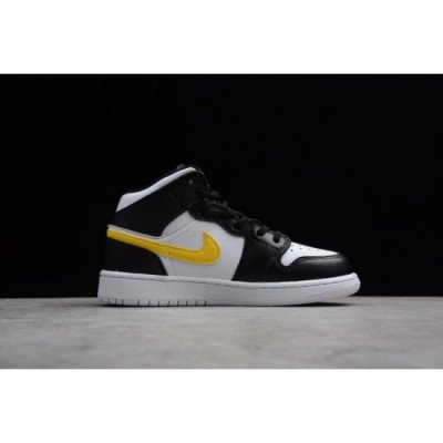 Nike Bayan Air Jordan 1 Mid Renkli / Siyah Basketbol Ayakkabısı Türkiye - REZW0M8A